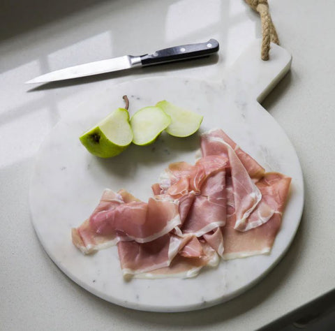 round marble chopping serving board