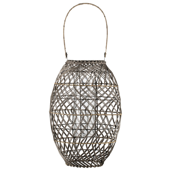 Smokey Grey Rattan Lantern - Two Styles - Greige - Home & Garden - Chiswick, London W4 