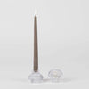 Ribbed glass hybrid candle holder for tealight or dinner candle