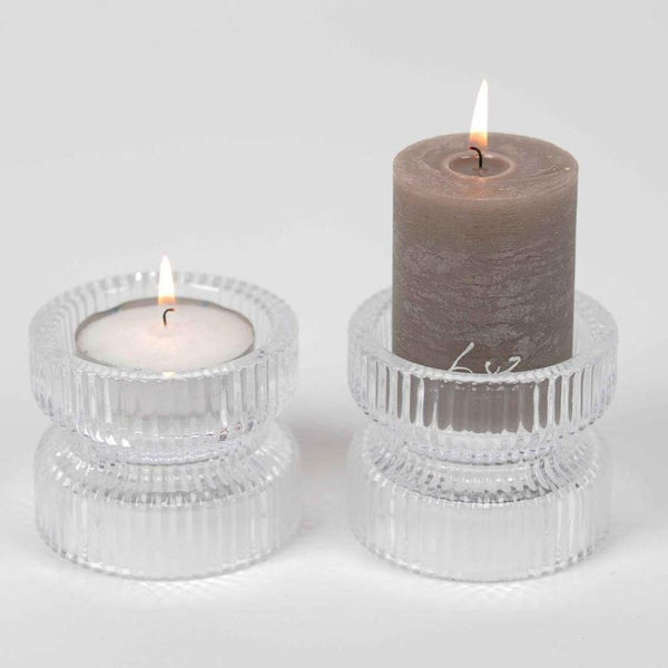 Hybrid Glass Candle Holder for Tealight or Pillar candle