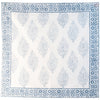 Hand Block Printed Cotton Napkins - Set of Four - Light Blue