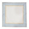 Hand Block Printed Cotton Napkins - Set of Four - Saffron & Blue