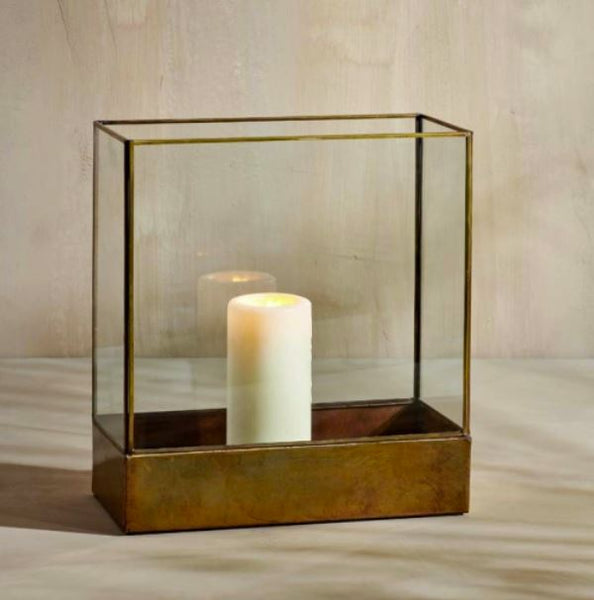 Brass and Glass Display Box or Lantern - Four Size Options