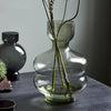 Sculptural Bubble Glass Vase - Green - 35cm