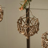 Open Basket Style Brass Wire Baubles - Set of Three