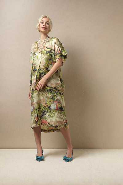 Shift Dress - Country Toile Natural - One Hundred Stars