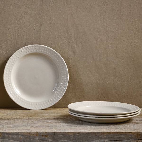 Ela Dinnerware Range - Cream - Side Plate bobbles droplets around rim