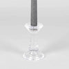 Simple Glass Candlestick for Dinner or Taper Candle - Greige - Home & Garden - Chiswick, London W4 