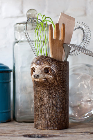 Sloth Utensil Pot by Quail Ceramics