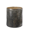 Large Ribbed Antique Silver Tealight Holder - Two Sizes - Greige - Home & Garden - Chiswick, London W4 