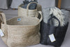 Small Rectangular Jute Basket - Natural or Grey - Greige - Home & Garden - Chiswick, London W4 