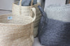 Small Rectangular Jute Basket - Natural or Grey - Greige - Home & Garden - Chiswick, London W4 