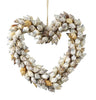 Natural Shell Heart Hanging Wreath - Greige - Home & Garden - Chiswick, London W4 