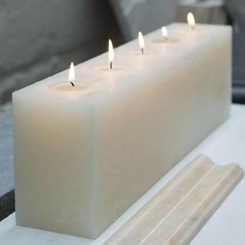 Beautiful Block Multi-Wick Candles - Greige - Home & Garden - Chiswick, London W4 