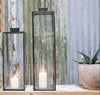 Tall Antiqued Metal Box Lantern - Sienna - Three Sizes - Greige - Home & Garden - Chiswick, London W4 