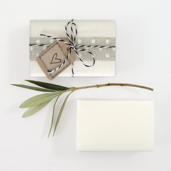 Triple Milled Olive Soap - String Tied - Heart - Greige - Home & Garden - Chiswick, London W4 