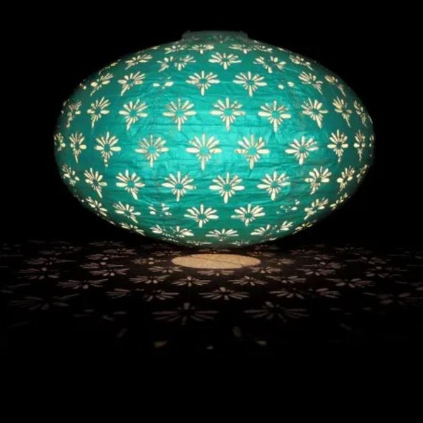 Solar Lantern - Ellipse - Turquoise