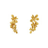 Sprouting Rosette Drop Stud Earrings - Gold - Alex Monroe