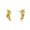 Sprouting Rosette Drop Stud Earrings - Gold - Alex Monroe