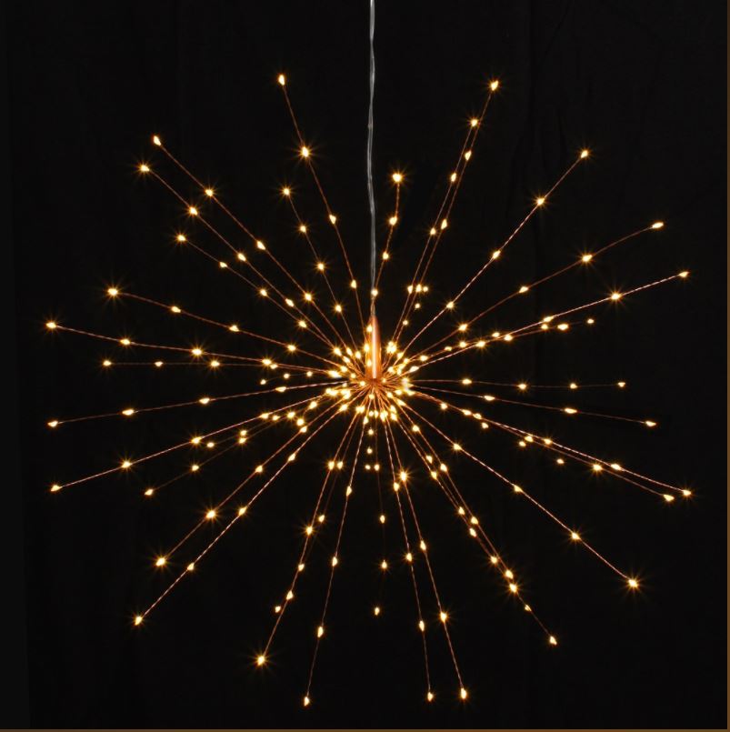 Hanging LED Light Decoration - Silver or Copper -