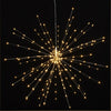 Large Hanging Starburst LED Light Decoration - Silver or Copper - Mains Operated - Greige - Home & Garden - Chiswick, London W4 