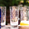 Stars engraved crystal highball glasses