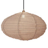 Large Oval Linen Lampshade - Stone
