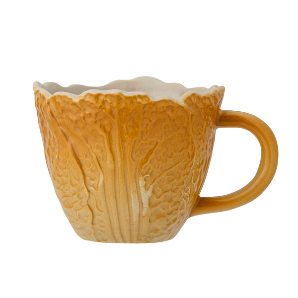 Stoneware Leaf Cup - Yellow