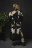 Luxe Stork Black Crepe  Gown - One Hundred Stars