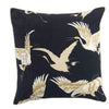 Stork Black Velvet Cushion - One Hundred Stars