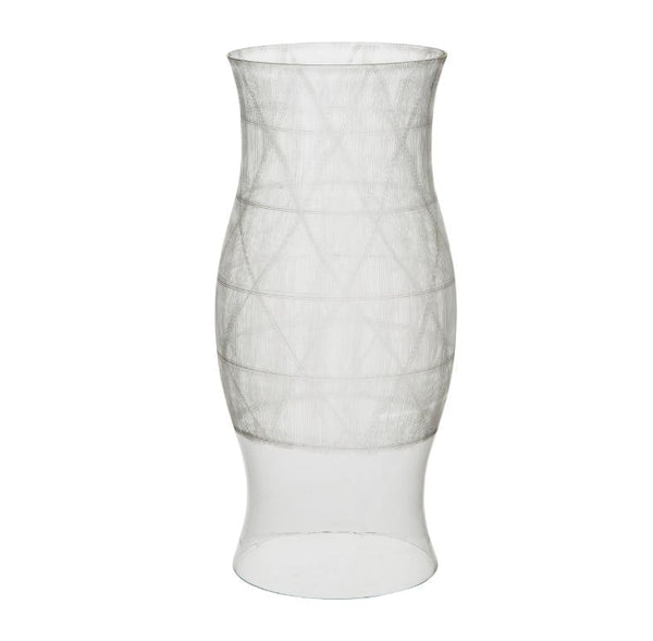 Clear Etched Glass Storm Lantern