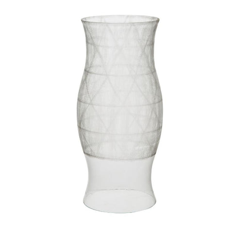 Clear Etched Glass Storm Lantern