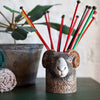 Swaledale Ram Pencil Pot by Quail Ceramics