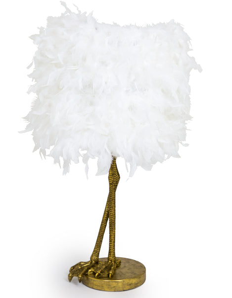 White Feather Bird Leg Lamp