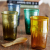 Recycled Glass Tumbler - Ochre