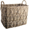 Tall Rectangular Kubu Rattan Storage Basket