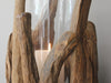 Tall Driftwood and Glass Hurricane Lamp or Vase - Two Sizes - Greige - Home & Garden - Chiswick, London W4 