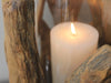 Tall Driftwood and Glass Hurricane Lamp or Vase - Two Sizes - Greige - Home & Garden - Chiswick, London W4 