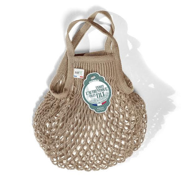 Filt French String Market Bag Mastic Taupe Beige Mini