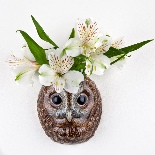 Tawny Owl Wall Vase - Small - by Quail Ceramics