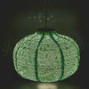 Solar Powered Lantern Pumpkin Teal Tyvek Paper