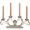 Narrow Rustic Metal Candelabra