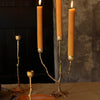 Recycled Brass Tree Triple Candleholder Candelabra