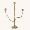 Recycled Brass Tree Triple Candleholder Candelabra