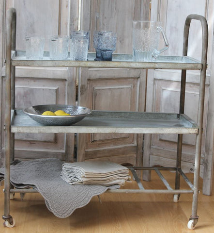 Distressed Metal Trolley - Greige - Home & Garden - Chiswick, London W4 