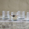 Recycled and hammered glass tumbler