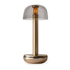 Cordless Rechargeable Lamp - Light Gold Smoked Glass