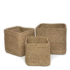 large square handwoven seagrass basket