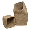 Handwoven Seagrass Baskets - Square - Set of Three