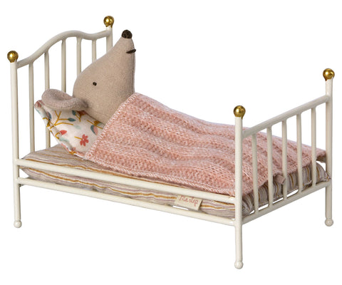 Maileg Vintage Bed - Mouse - Off-White